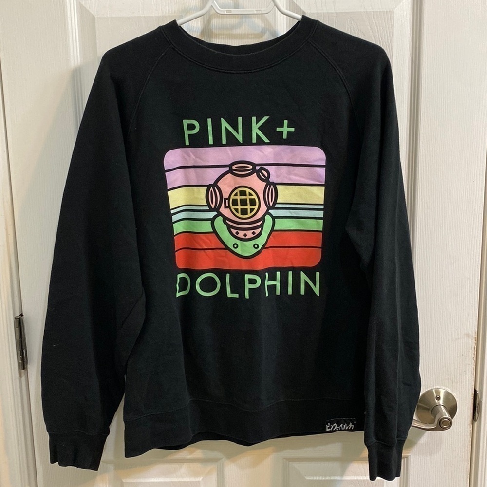 Pink + Dolphin Limited Release Men’s Black Sweatshirt Size Medium